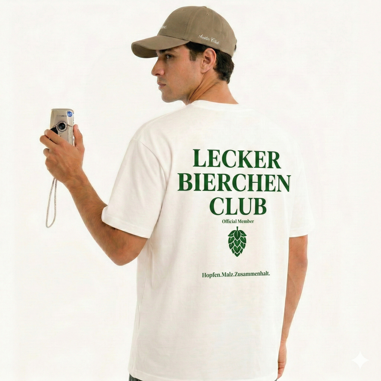 Lecker Bierchen Club Rückendruck - Premium Unisex  T-Shirt