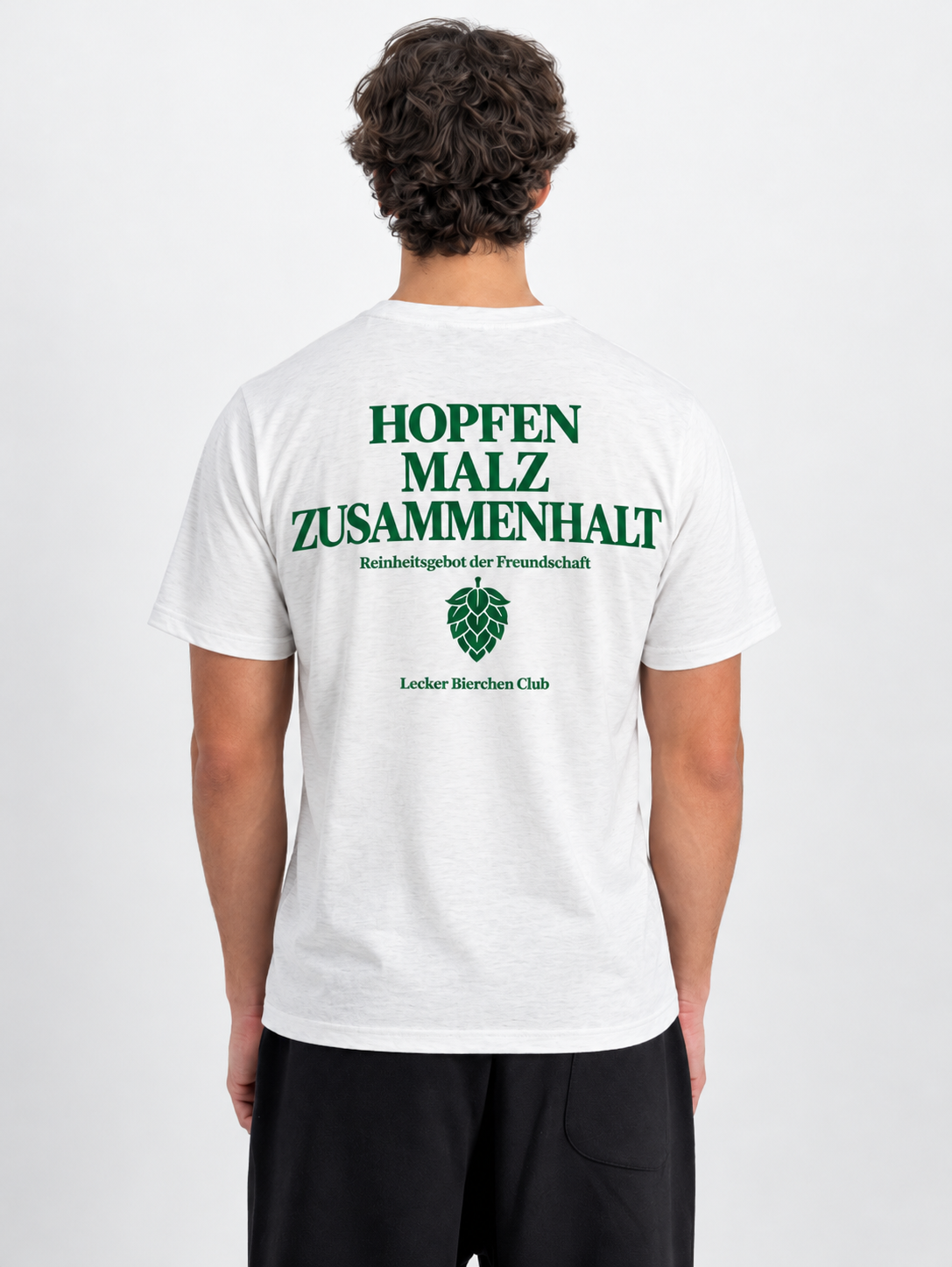 Hopfen.Malz.Zusammenhalt. Rückendruck - Premium T-Shirt