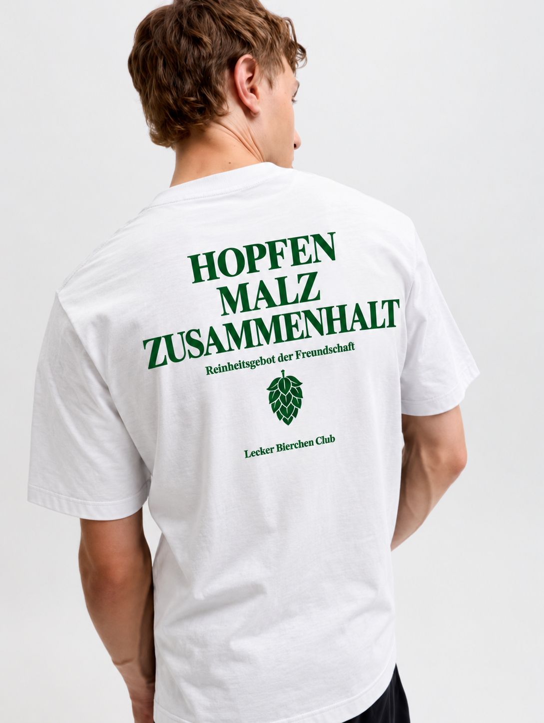Hopfen.Malz.Zusammenhalt. Rückendruck - Premium T-Shirt