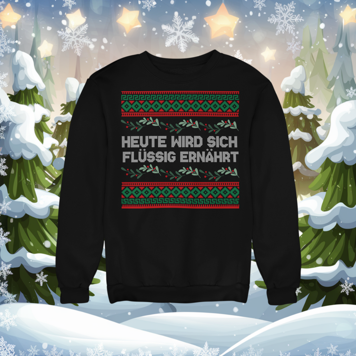 Flüssig ernährt - Christmas Sweatshirt